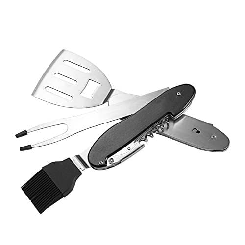 5-in-1 Multi BBQ Tool,Foldable Portable BBQ Grilling Multitools Barbecue Spatula Grill Multitools for Baking Barbecue