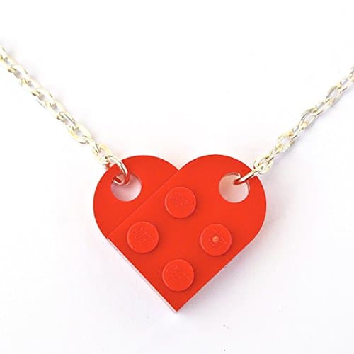 LEGO ® Heart Necklace (RED) Wedding, Girlfriend, Valentines
