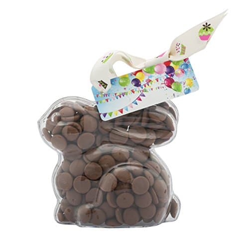 ButtonChocs Birthday Bunny Rabbit. Belgian Milk Chocolate Gift.
