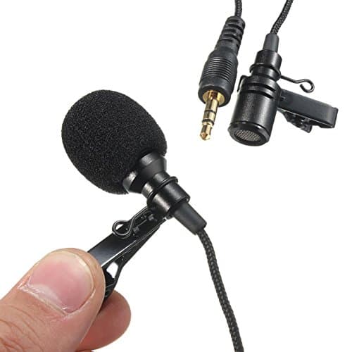 HEX Clip on Microphone Micro 3.5mm Lavalier Lapel Omnidirectional Condenser Microphone for iPhone & Android Smartphones or any other mobile device