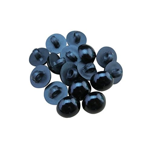 Bayee 100 Pack Glossy Black Acrylic Button Bear Doll Eyes, Sew on Glossy Black Shank Acrylic Button Bear Doll Nose Eyes DIY hand sewing (10mm)