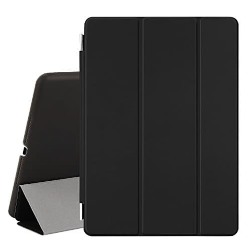 Besdata Magnetic Smart Cover Stand + Hard Back Case for Apple iPad Air 2 (2014 Version) + Screen Protector + Stylus + Cleaning Cloth - Protects the Device - Black - PT9800