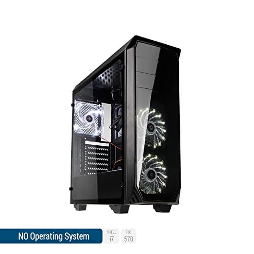 Sedatech Expert Gaming PC Intel i7-8700K 6x 3.70Ghz (max 4.7Ghz), Radeon RX570 4Gb, 16Gb RAM DDR4, 2Tb HDD, USB 3.0, HDMI2.0, 4K resolution, DirectX 12, VR Ready, 80+ PSU. Desktop Computer without OS