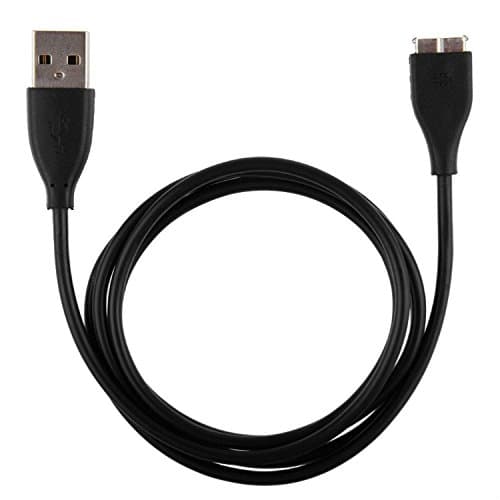 Sucun® Replacement USB Charging Charger Cable Cord Lead For Fitbit Surge Ultimate Fitness Super Watch - Black