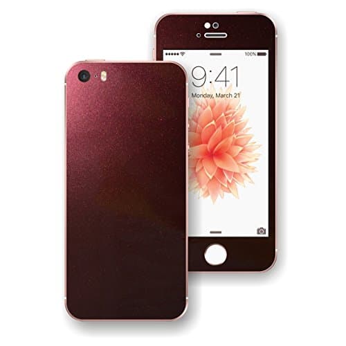 CASA Design For iPhone SE GLOSSY COLORFUL FULL BODY Wrap Sticker Cover Protector Decal Skin (3M BLACK ROSE)