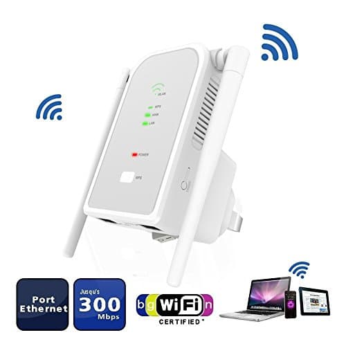 Ofspower WiFi Range Extender, 300Mbps Wireless WiFi Repeater Signal Amplifier Booster Supports Router Mode/Repeater/Access Point, with High Gain Dual External Antennas and 360 degree WiFi Coverage