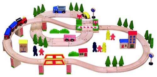 Wooden Toys Train Set (75 Pieces)