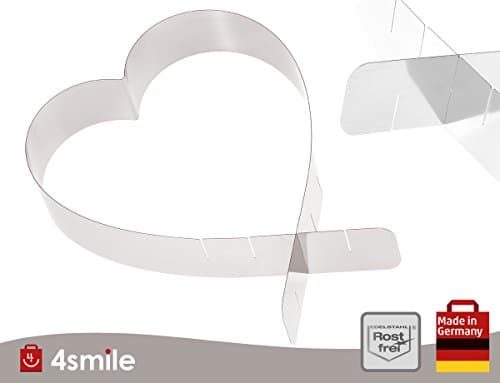 Menz Cake Ring Heart Shape Rust-Proof Stainless Steel 1 piece