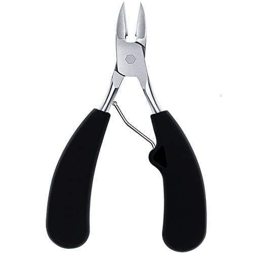 Auxent Precision Toenail Clippers Trimmer Fingernail Clipper with rubber handle, sharp cutting head for thick nails, ingrown toenails, stainless steel