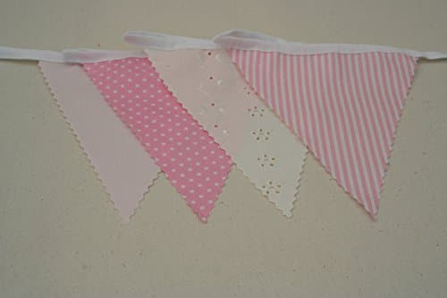 Candy Pink Mix Cotton Bunting 40ft/12m long