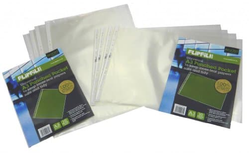 Flipfile A3 Punched Pockets Portrait 100% Recycled