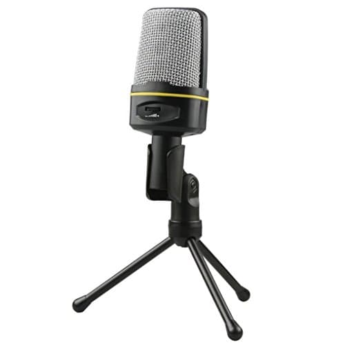 LOOKAY SF-920 Multimedia Studio Wired Handsfree Condenser Microphone Mic with Tripod Stand for PC Laptop Win7