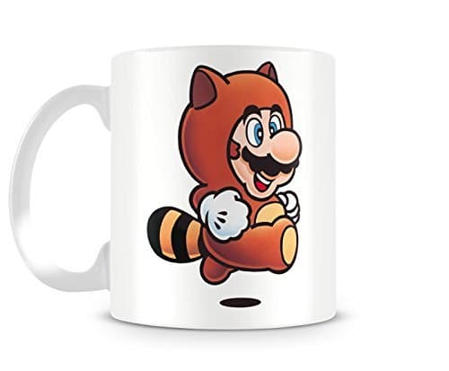 Super Mario Bros 3 Tanooki Suit Mario 11oz Ceramic Coffee Mug by Cotton Cult