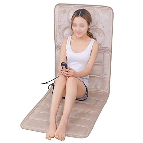 MBDKZC Massage mat Whole body Multifunction Fixed-point massage High-frequency vibration Adjustable intensity / Speed/ Mode Ergonomics Collapsible Sofa cushion Mattress Relieve fatigue Knitted fabric Brown