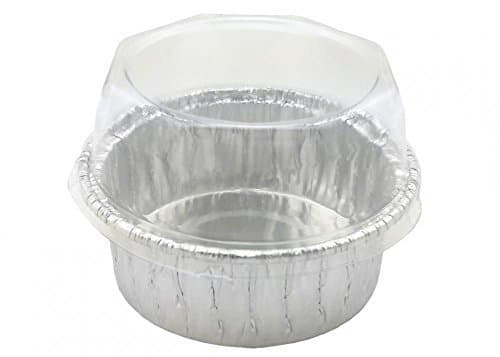 Aluminum Foil Ramekins Cup 2-11/16 For Muffin Cupcake Custard Baking Bake With Dome Lid 20Sets. by 1st Foils