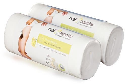 Real Nappies Bioliner Twin Pack, Flushable Nappy Liners, 2 Rolls of 100
