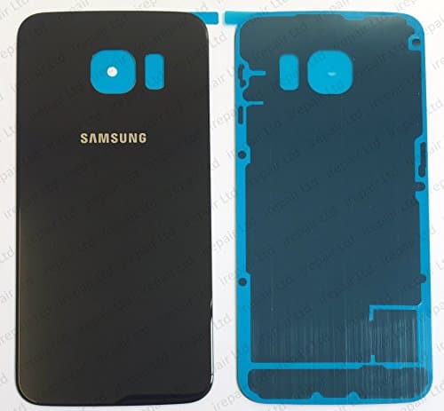 100% Original Samsung Galaxy S6 Edge Black Sapphire Back Rear Glass Battery Cover with Adhesive Genuine