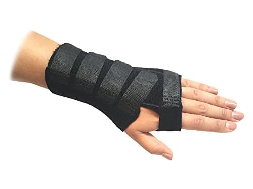 Solace Bracing Black Sprain Fracture Breathable Wrist Support Brace - Medium Right