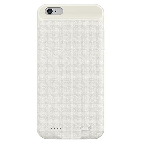 BASEUS PLAID BACKPACK POWER BANK CASE - White - 3650mAh for iP6/6s Plus