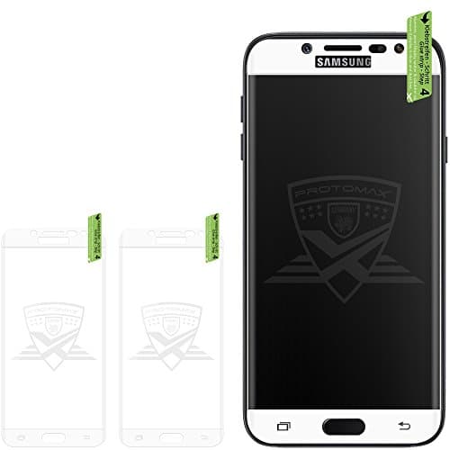 2 x Proto Max 3D Protective Glass White For Samsung J5 2017, Full Border Screen Protector 0.2 mm – White (Pack of 2)