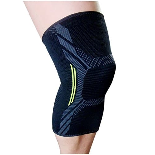 JINWIK Knee Support Compression Sleeves, Best Knee Brace Support for Sports, Running, Basketball, Joint Pain Relief, Injury Recovery, Men and Women Kneepad, Black, Single (M)