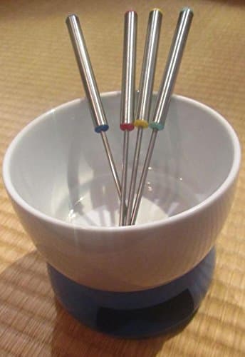 Organic Ceramic MINI FONDUE with 4 forks