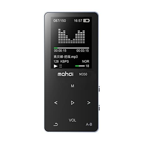 ChenFec 8GB Music Player Touch Button Metallic HIFI Lossless Sound Playback MP3 Player Supports Up to 32GB and Speaker balck