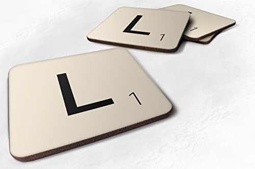 Letter "L" Scrabble Inspired Tile Letter Novelty Game Fun Gift Tea Coffee Cup Mug Coaster - iCaseCreative
