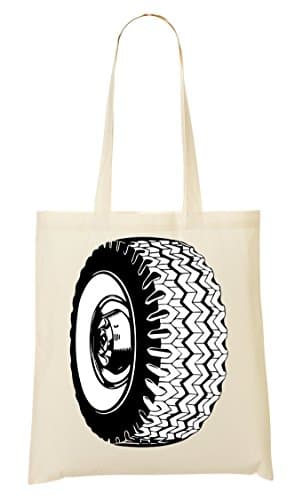 Black Wheel Shopping Tote Bag