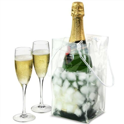 Ice Bag Basic Pro - Pack of 6 | Ice Tote Bags, Party Bottle Coolers, Champagne Cooler Bags, Wine Cooler Bags