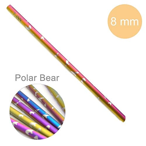 TiANN Titanium Straw-Polar Bear (8 mm)