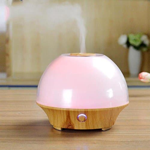 Air Purifier with 7 Colour LED Lights, 200ml Essential Oil Diffuser, Wood Grain Ultrasonic Humidifier, 4-6 Hours Continuous Mist, for Home, Office, Spa, Yoga,Christmas