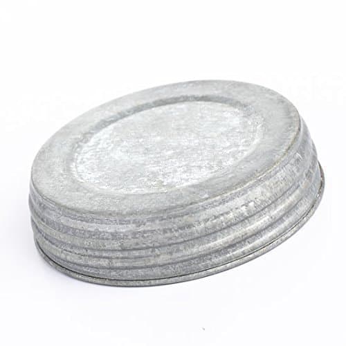 Package of 6 Large Mouth Canning Jar Lids in Galvanized Finish by Rustic Accents