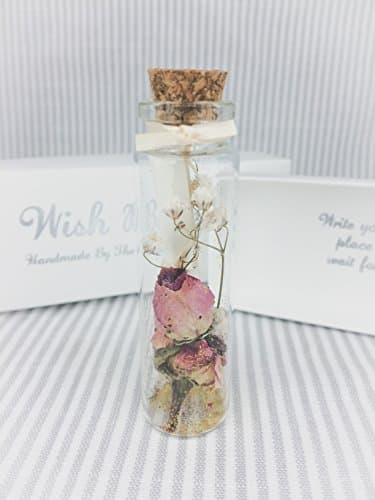 Antique Rose Wish Bottle / Message in a Bottle - Medium