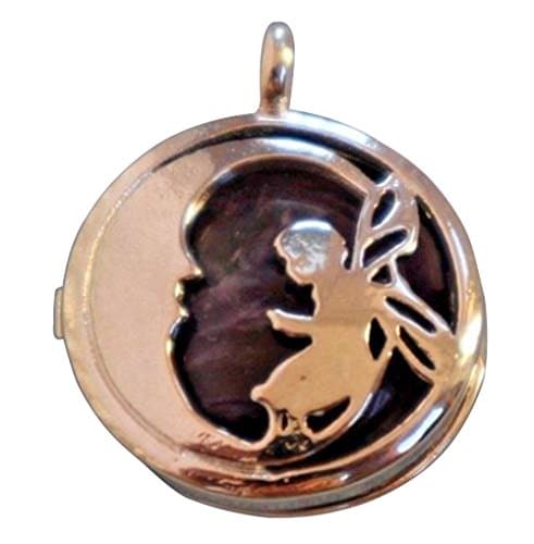 Berties Beads Natural Amethyst Gemstone Diffuser Pendant Fairy and moon