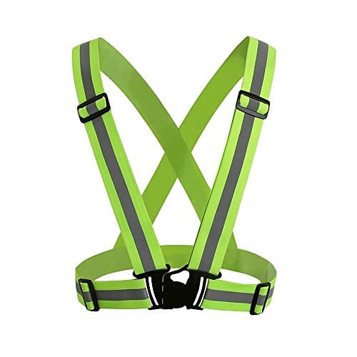 LEADEXTEK High Visibility for Outdoor Jogging Adjustable Reflective Running Gear Safety Vest Waist Belt Stripes Jacket , Cycling, Walking, Motorcycle Riding and Running (1 pcs)