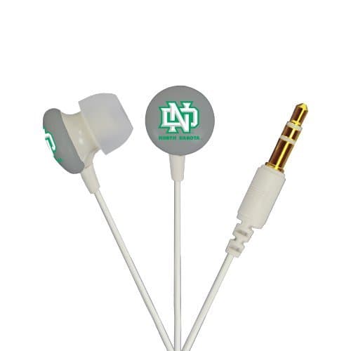 NCAA North Dakota Ignition Earbuds, White