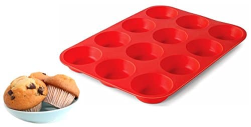 Bahoki Essentials 12 Cup Silicone Muffin Liner Pan
