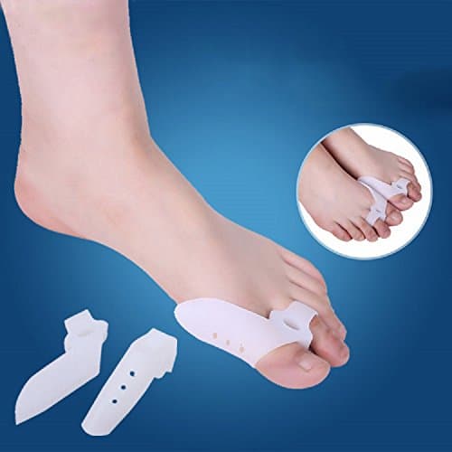 2 pcs Silicone Soft Gel Toe Spreaders, Separators for Hallux Valgus Bunion Therapy, Prevents Pain, Provides Relief for Feet and Toes, Includes Bunion Sleeve, for Men, Women and Children