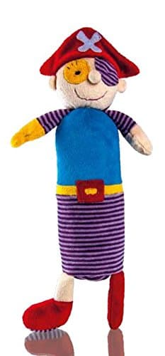 Cherry Stone Pirate Hot Water Bottle Soft Toy with Hat, Size: 36 x 7 cm