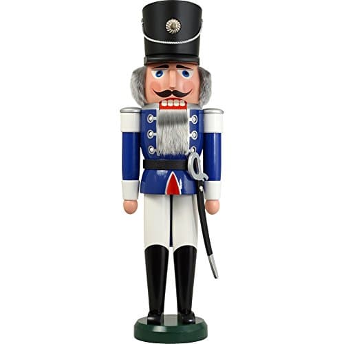 Seiffen folk art large figure Husar 60 cm Blue Nutcracker