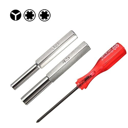Pasway Security Screwdriver Tool Bit Set 3.8mm 4.5mm Bit 2.5 Triwing Trigram Screw Driver Tool for Nintendo NES SNES N64 Game Boy