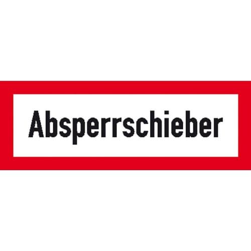 Door Handle Sign for Fire Safety Gate Valve, Self Adhesive, 42x14,80 cm