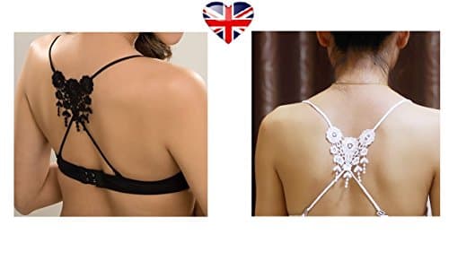 2 Items Bra Strap Sexy Bra Strap, Heart To Heart, Butterfly, Rhinestone, Shoulder Holder-Elastic-F64
