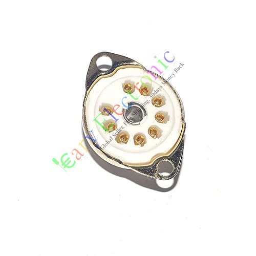 Cary 4pc 9pin Gold Ceramic Vacuum Tube Socket Valve Base 12ax7 12au7 Ecc83 Ecc82 6dj8