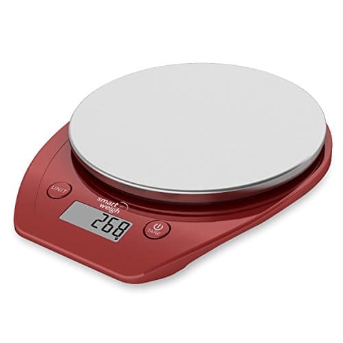 Smart Weigh Multifunction Electric Kitchen Scale with Stainless Steel Platform, Large Digital Display and Six Weighing Modes, 5kg/11lb x 1g/0.1oz