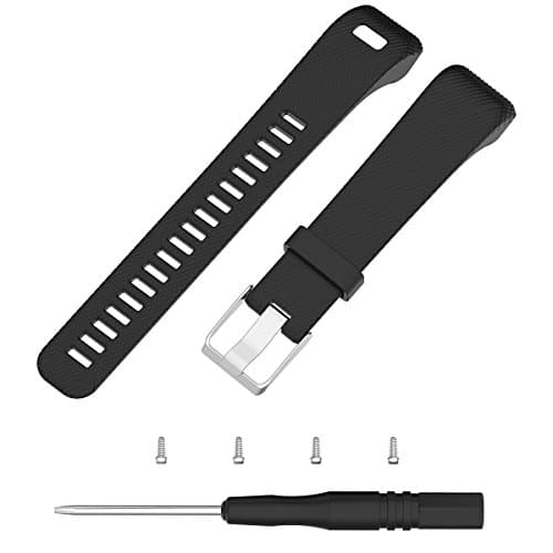 YEFOD Garmin Vivosmart HR+ Replacement Strap, Silicone Accessories Replacement Watch Band Wrist Strap for Garmin Vivosmart HR+ GPS Fitness Activity Tracker,including Tools and Lugs