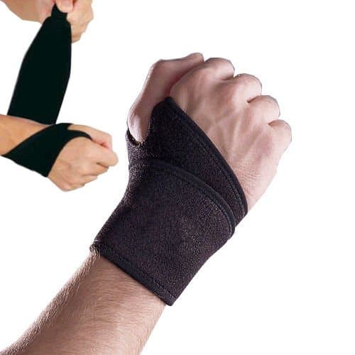 Black Wrist Support Adjustable Velcro Strap Wrap Brace Sleeve Mma Sprain Injury. (Black Wrist Support Adjustable)