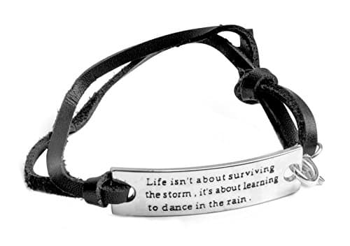 Charming Life Inspirational Leather Bracelet