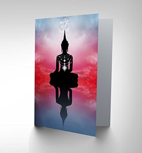 Wee Blue Coo ZEN BUDDHIST REFLECTION CLOUDS BLANK GREETINGS BIRTHDAY CARD ART
